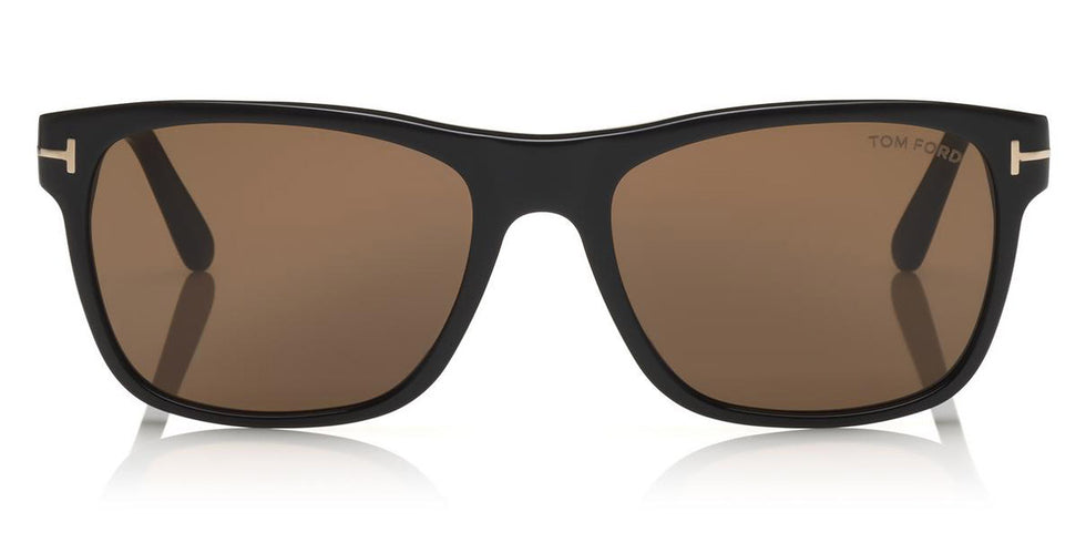 Tom Ford® FT0698 Giulio FT0698 Giulio 01J 59 - 01J - Shiny Black/ Brown Lenses Sunglasses