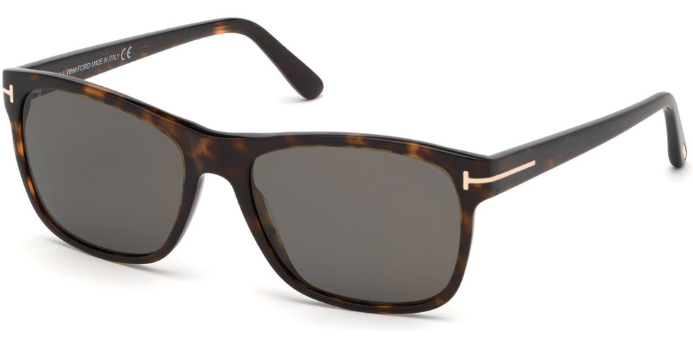 Tom Ford® FT0698 Giulio FT0698 Giulio 52D 59 - 52D - Shiny Classic Dark Havana/ Polarized Smoke Lenses Sunglasses