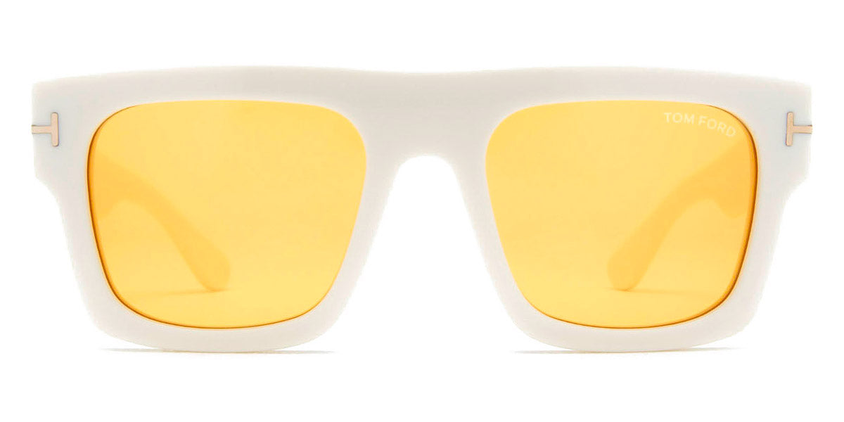 Tom Ford® FT0711 Fausto FT0711 Fausto 25E 53 - Shiny Ivory Sunglasses