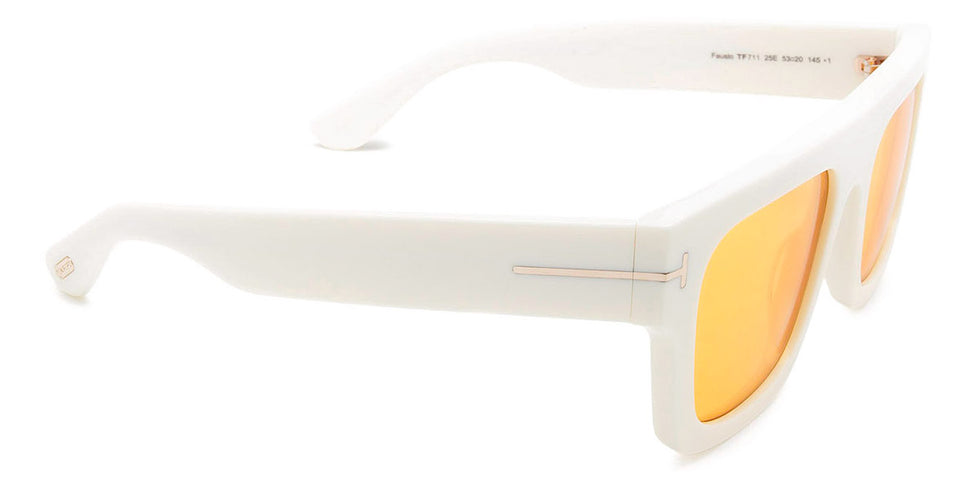 Tom Ford® FT0711 Fausto FT0711 Fausto 25E 53 - Shiny Ivory Sunglasses