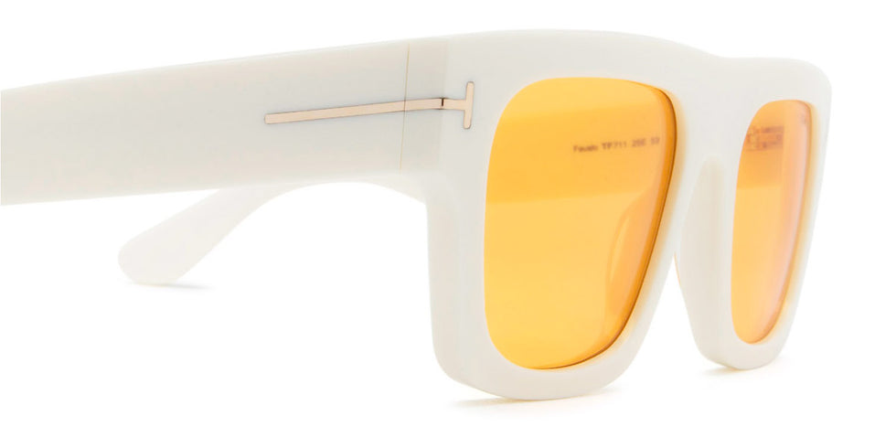 Tom Ford® FT0711 Fausto FT0711 Fausto 25E 53 - Shiny Ivory Sunglasses