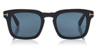 Tom Ford® FT0751-N Dax FT0751-N Dax 01A 50 - 01A - Shiny Black/ Smoke Lenses/ Shiny Black t" Temple Detail" Sunglasses