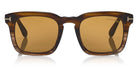 Tom Ford® FT0751 Dax FT0751 Dax 55E 50 - 55E - Dark Brown Fade To Light Striped Brown/ Vintage Brown Lenses Sunglasses