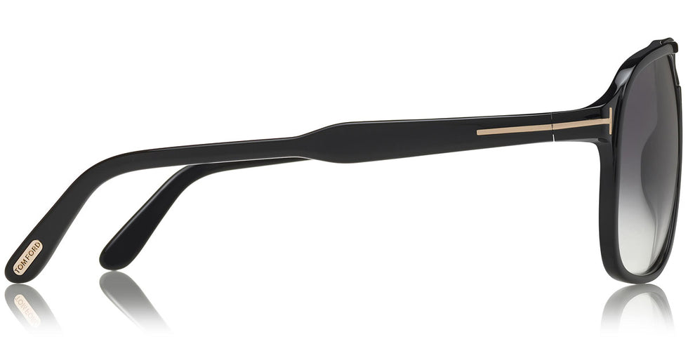 Tom Ford® FT0753 Raoul FT0753 Raoul 01B 62 - 01B - Shiny Black/ Gradient Smoke Lenses Sunglasses