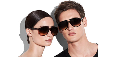 Tom Ford® FT0753 Raoul FT0753 Raoul 01B 62 - 01B - Shiny Black/ Gradient Smoke Lenses Sunglasses