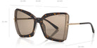 Tom Ford® FT0766 Gia FT0766 Gia 56J 63 - Dark Havana & Transparent Light Gray With Rose Gold Sunglasses