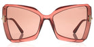 Tom Ford® FT0766 Gia FT0766 Gia 72Y 63 - Transparent Antique Pink With Rose Gold Sunglasses
