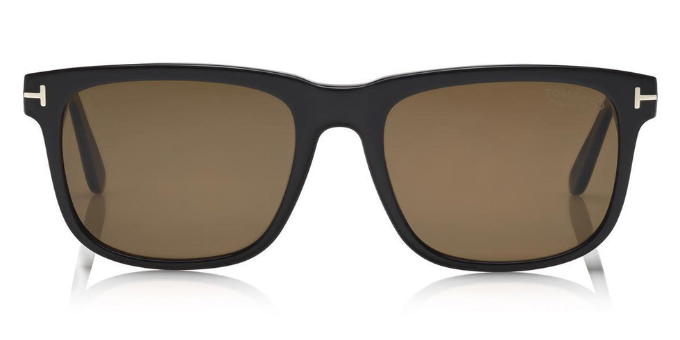 Tom Ford® FT0775 Stephenson FT0775 Stephenson 01H 56 - 01H - Shiny Black/ Brown Polarized Lenses Sunglasses