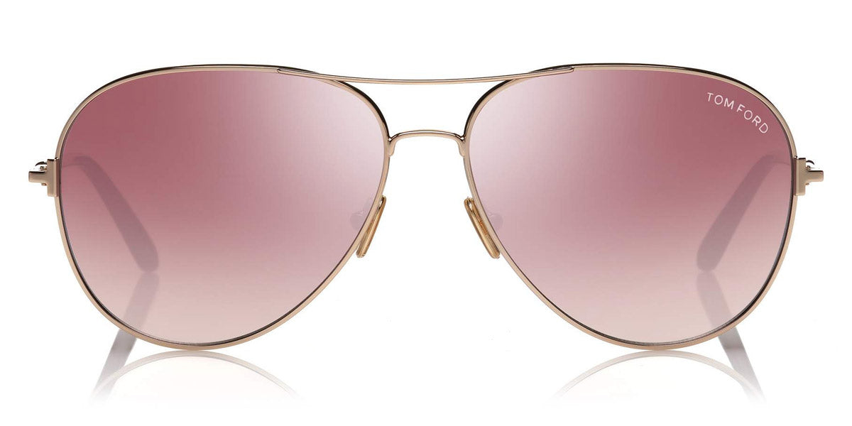 Tom Ford® FT0823 Clark FT0823 Clark 28U 61 - Shiny Rose Gold/Transparent Pink Sunglasses