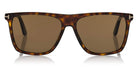 Tom Ford® FT0832 Fletcher FT0832 Fletcher 52H 57 - 52H - Classic Dark Havana / Polarized Brown Lenses Sunglasses