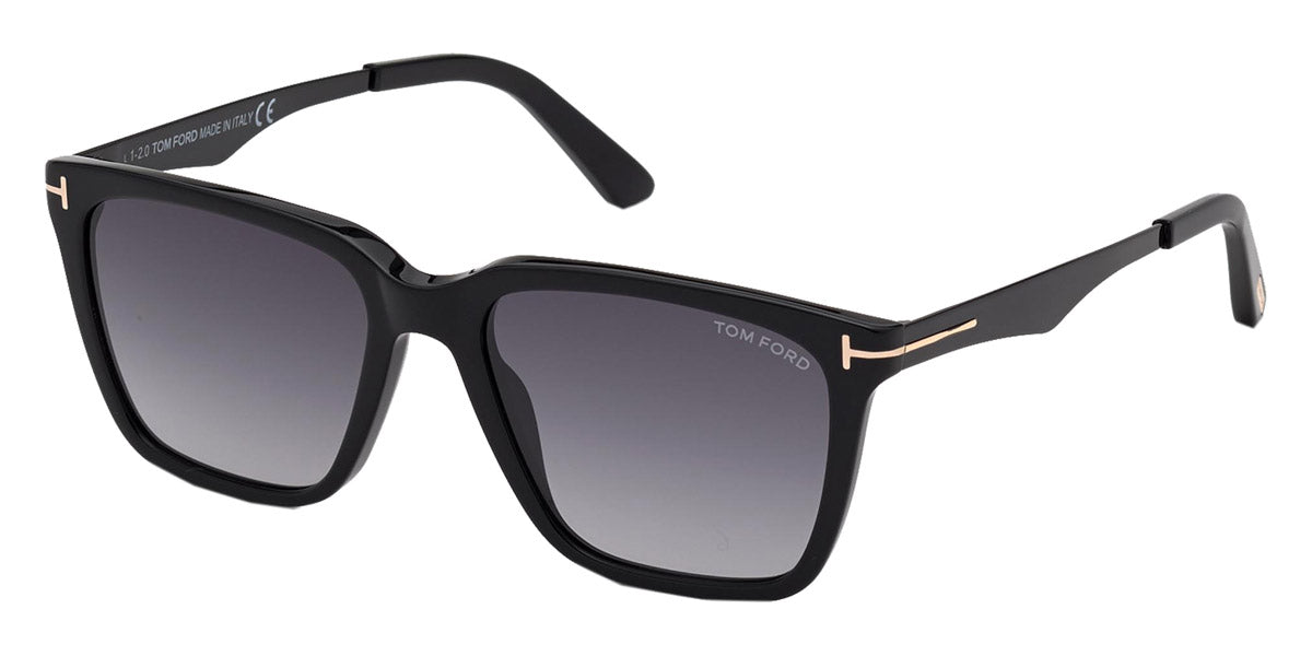 Tom Ford® FT0862 Garrett FT0862 Garrett 52E 56 - 52E - Shiny Classic Dark Havana W. Shiny Rose Gold Temples / Brown Lenses Sunglasses