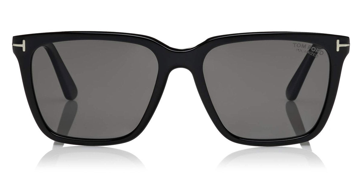 Tom Ford® FT0862 Garrett FT0862 Garrett 01D 54 - 01D - Shiny Black W. Shiny Dark Ruthenium Temples / Polarized Smoke Lenses Sunglasses