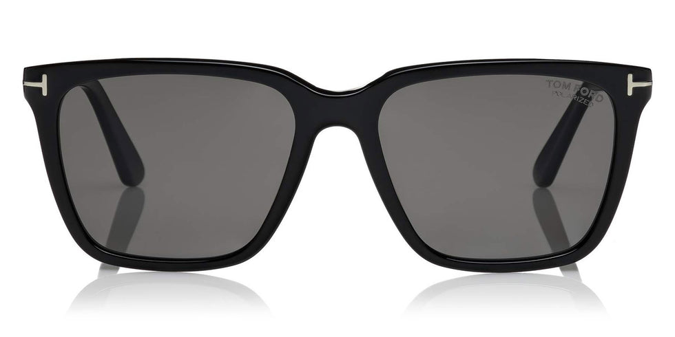 Tom Ford® FT0862 Garrett FT0862 Garrett 01D 54 - 01D - Shiny Black W. Shiny Dark Ruthenium Temples / Polarized Smoke Lenses Sunglasses
