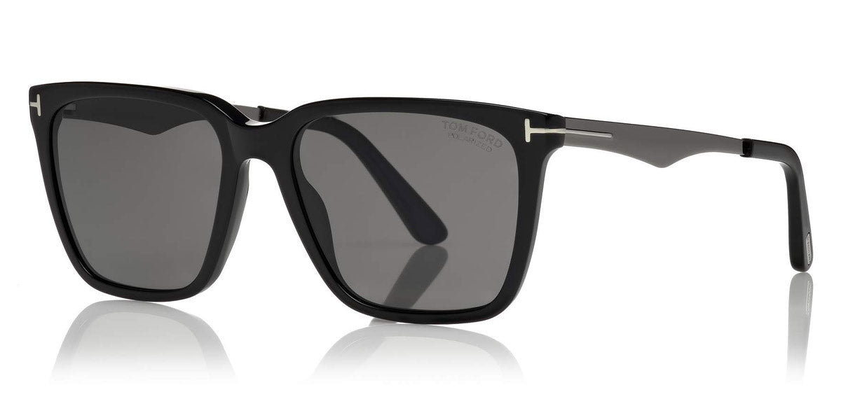 Tom Ford® FT0862 Garrett FT0862 Garrett 56C 54 - 56C - Havana & Grey Front W. Palladium Temples / Smoke Lenses W. Silver Fl. Sunglasses