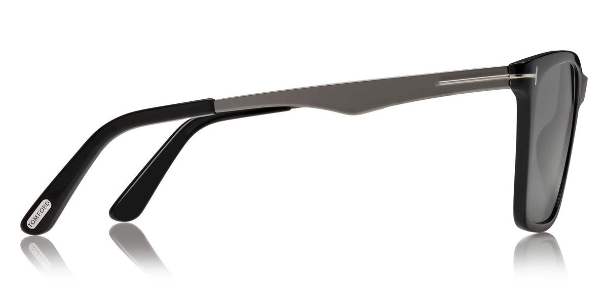 Tom Ford® FT0862 Garrett FT0862 Garrett 56C 54 - 56C - Havana & Grey Front W. Palladium Temples / Smoke Lenses W. Silver Fl. Sunglasses