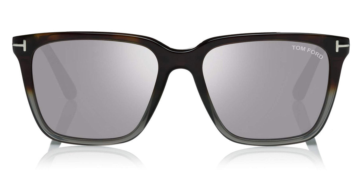 Tom Ford® FT0862 Garrett FT0862 Garrett 01B 56 - 01B - Shiny Black W. Shiny Black Metal Temples / Gradient Smoke Lenses Sunglasses
