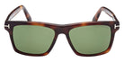 Tom Ford® FT0906 Buckley-02 FT0906 Buckley-02 55E 56 - 55E - Shiy Brown W. Amber Stripes / Yellow Lenses Sunglasses