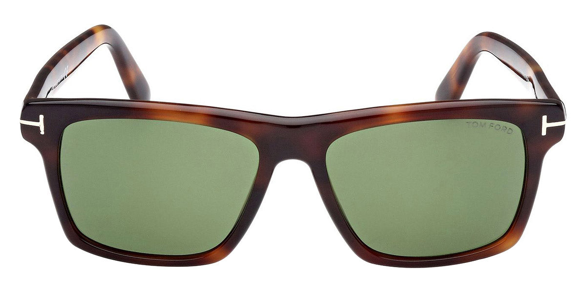 Tom Ford® FT0906 Buckley-02 FT0906 Buckley-02 55E 56 - 55E - Shiy Brown W. Amber Stripes / Yellow Lenses Sunglasses