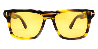 Tom Ford® FT0906 Buckley-02 FT0906 Buckley-02 01H 56 - 01H - Shiny Black / Polarized Roviex Lenses Sunglasses