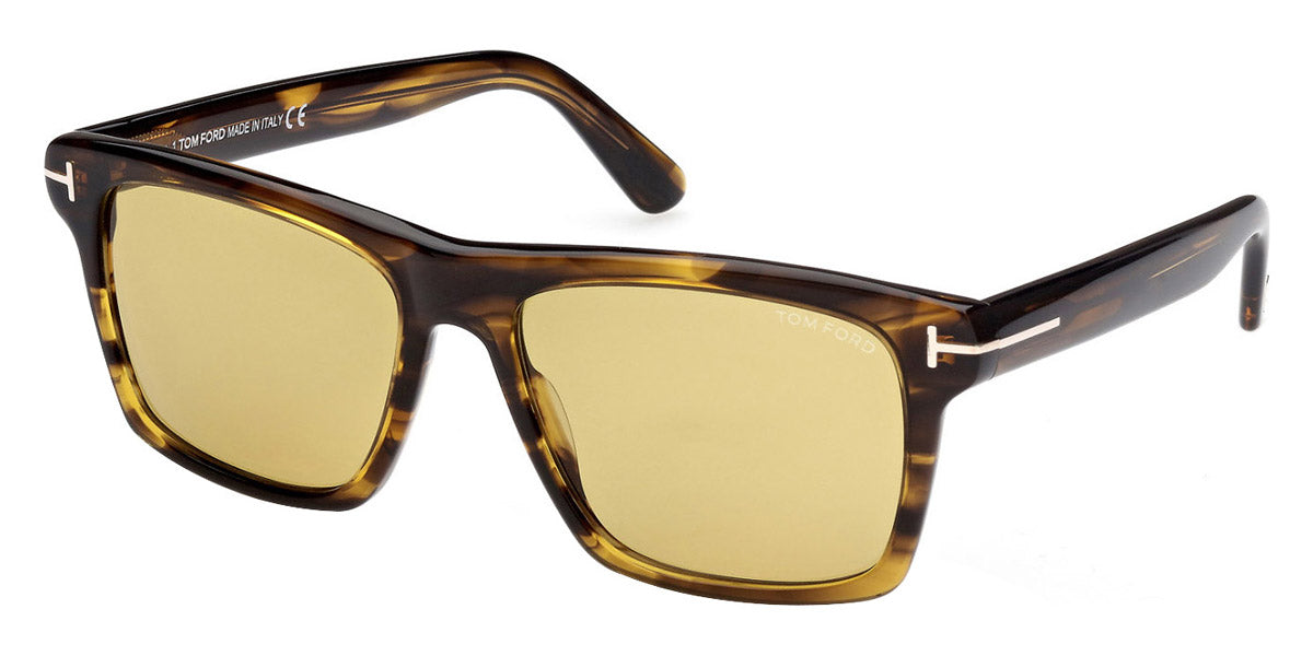 Tom Ford FT0906 サングラス Tom Ford BUCKEY-02 FT 0906-N Shiny Black/Grey 56/17/145 men