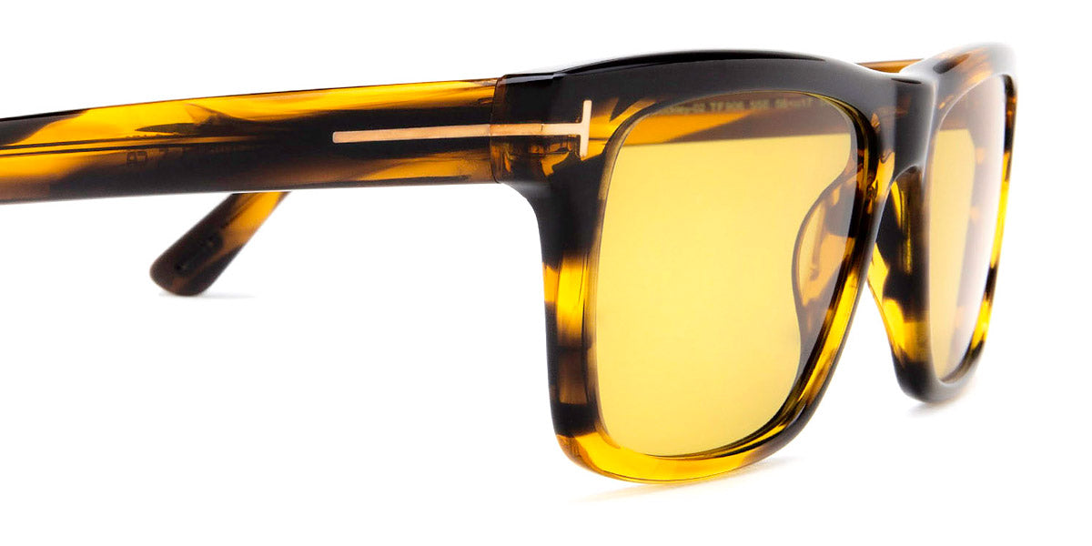 Tom Ford® FT0906 Buckley-02 - Shiy Brown with Amber Stripes