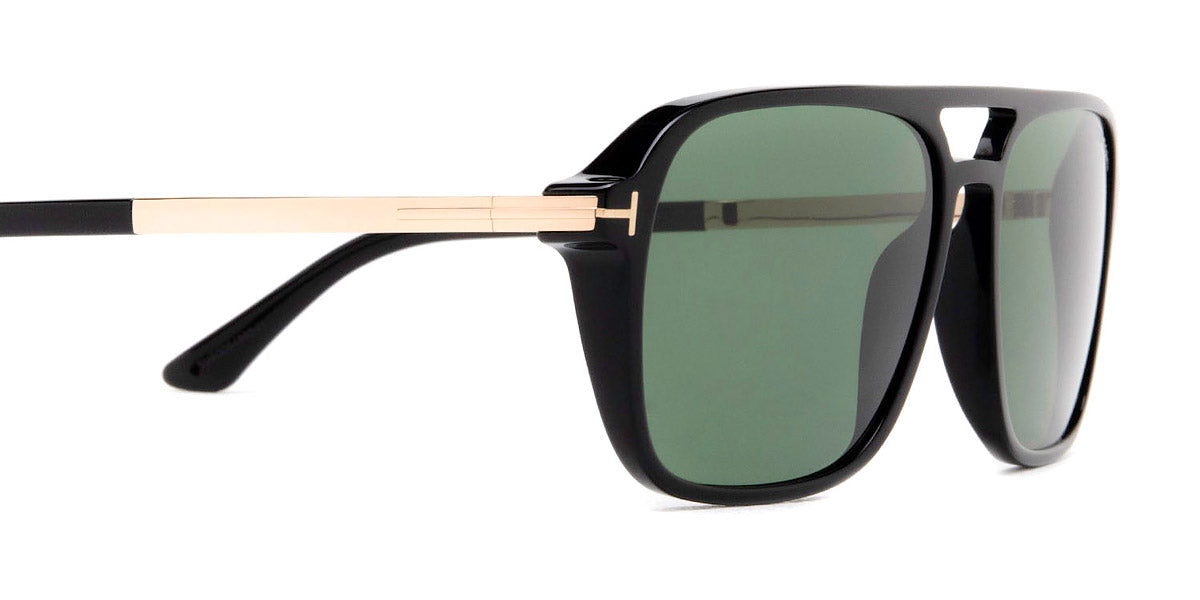 Tom Ford® FT0910 Crosby FT0910 Crosby 01N 59 - Shiny Black With Shiny Rose Gold Sunglasses