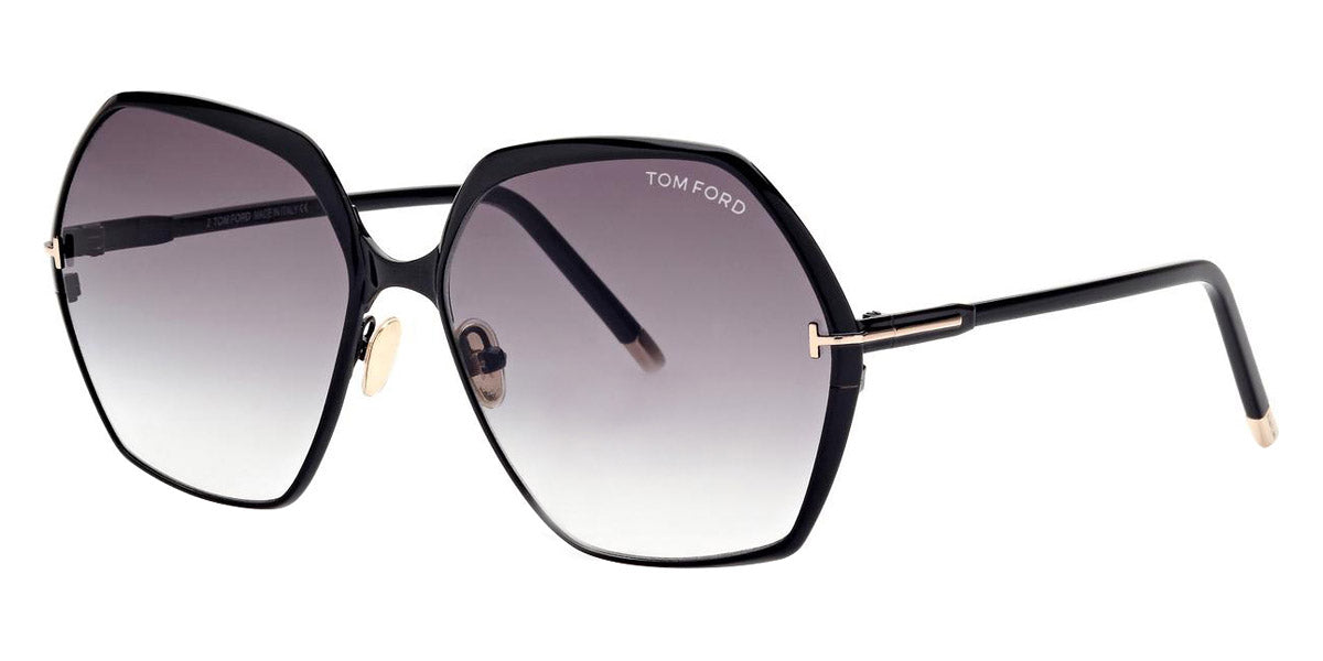 Tom Ford® FT0912 Fonda-02 FT0912 Fonda-02 01B 60 - Shiny Black Sunglasses