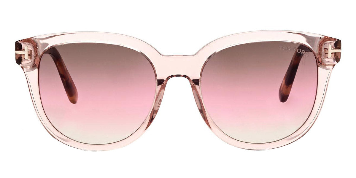 Tom Ford® FT0914 Olivia-02 FT0914 Olivia-02 72F 54 - Transparent Powder Pink With Antique Pink Havana Sunglasses