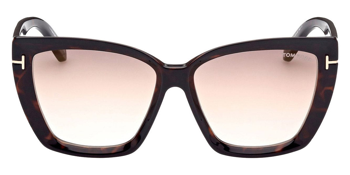 Tom Ford® FT0920 Scarlet-02 FT0920 Scarlet-02 52G 57 - 52G - Shiny Havana / Gradient Brown Lenses W. Light Gold Flash Sunglasses