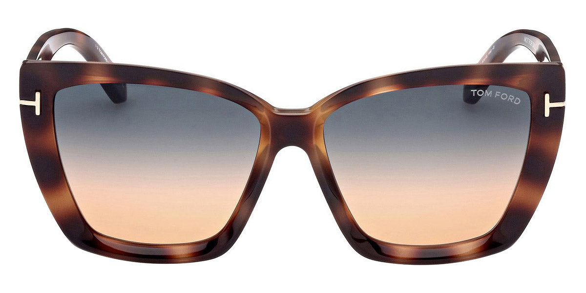Tom Ford® FT0920 Scarlet-02 FT0920 Scarlet-02 53P 57 - 53P - Shiny Medium Havana / Gradient Teal-To-Orange Lenses Sunglasses
