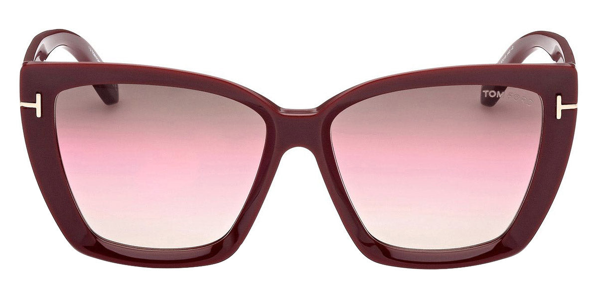Tom Ford® FT0920 Scarlet-02 FT0920 Scarlet-02 69F 57 - 69F - Shiny Burgundy / Gradient Brown, Pink, & Sand Lenses Sunglasses