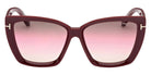 Tom Ford® FT0920 Scarlet-02 FT0920 Scarlet-02 69F 57 - 69F - Shiny Burgundy / Gradient Brown, Pink, & Sand Lenses Sunglasses
