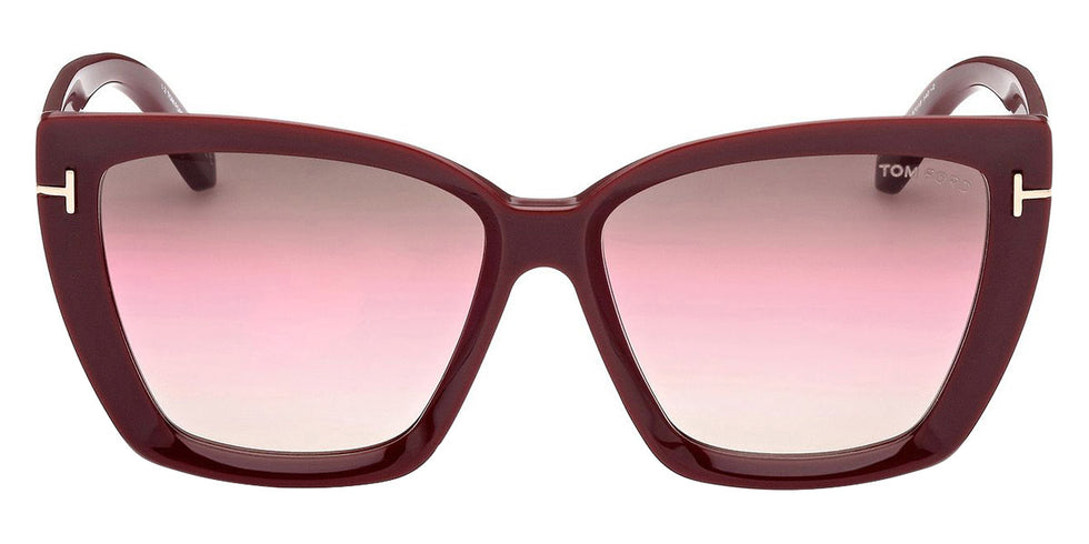 Tom Ford® FT0920 Scarlet-02 FT0920 Scarlet-02 69F 57 - 69F - Shiny Burgundy / Gradient Brown, Pink, & Sand Lenses Sunglasses