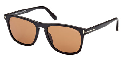 Tom Ford® FT0930-F Gerard-02 FT0930-F Gerard-02 01E 56 - 01E - Shiny Black / Brown Lenses Sunglasses
