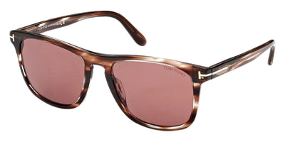 Tom Ford® FT0930 Gerard-02 FT0930 Gerard-02 56S 56 - Shiny Striped Brown Havana Sunglasses