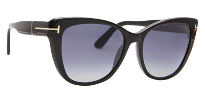 Tom Ford® FT0937 Nora FT0937 Nora 01D 57 - 01D - Shiny Black / Polarized Gradient Smoke-To-Pale Pink Lenses Sunglasses