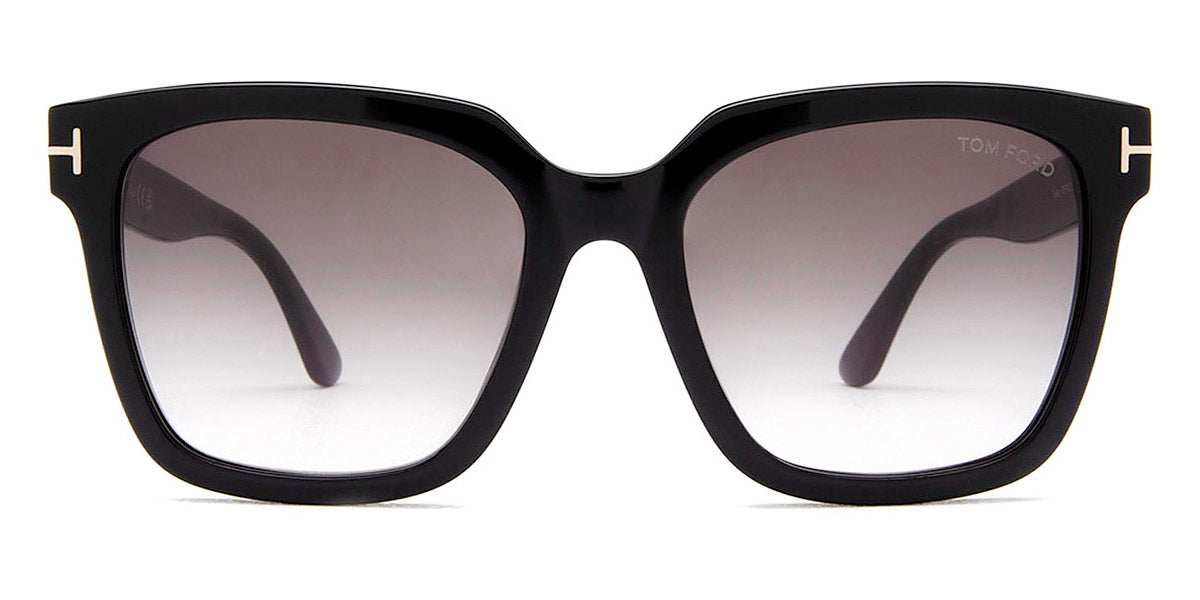 Tom Ford® FT0952 Selby FT0952 Selby 01B 55 - 01B - Shiny Black / Gradient Smoke-To-Pink Lenses Sunglasses