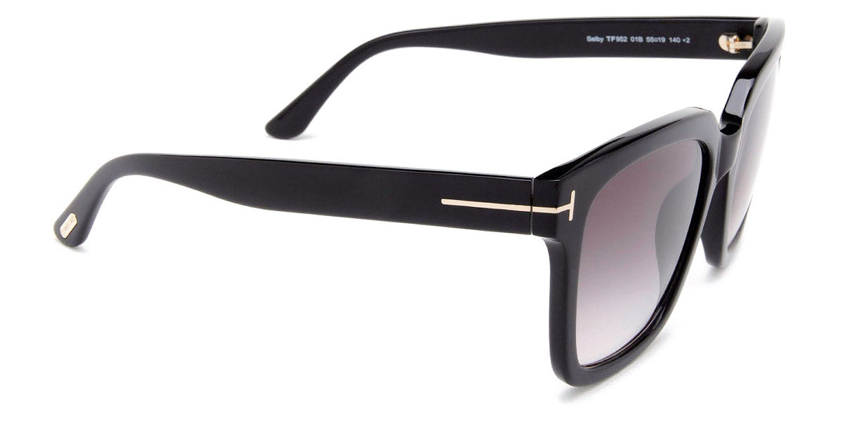 Tom Ford® FT0952 Selby FT0952 Selby 01B 55 - 01B - Shiny Black / Gradient Smoke-To-Pink Lenses Sunglasses