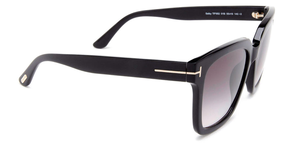 Tom Ford® FT0952 Selby FT0952 Selby 01B 55 - 01B - Shiny Black / Gradient Smoke-To-Pink Lenses Sunglasses