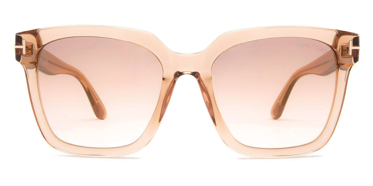 Tom Ford® FT0952 Selby FT0952 Selby 45G 55 - 45G - Shiny Rose Champagne / Gradient Brown-To-Sand  Lenses W. Gold Flash Sunglasses
