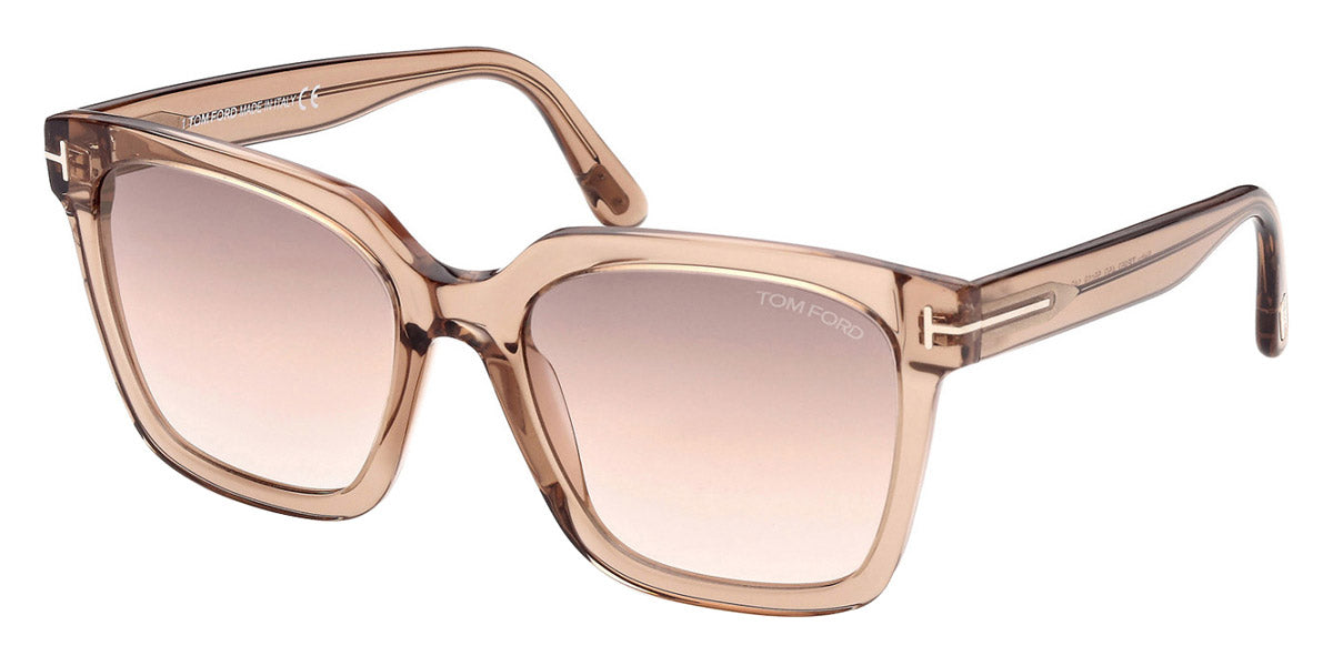 Tom Ford® FT0952 Selby FT0952 Selby 45G 55 - 45G - Shiny Rose Champagne / Gradient Brown-To-Sand  Lenses W. Gold Flash Sunglasses