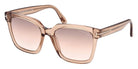 Tom Ford® FT0952 Selby FT0952 Selby 45G 55 - 45G - Shiny Rose Champagne / Gradient Brown-To-Sand  Lenses W. Gold Flash Sunglasses