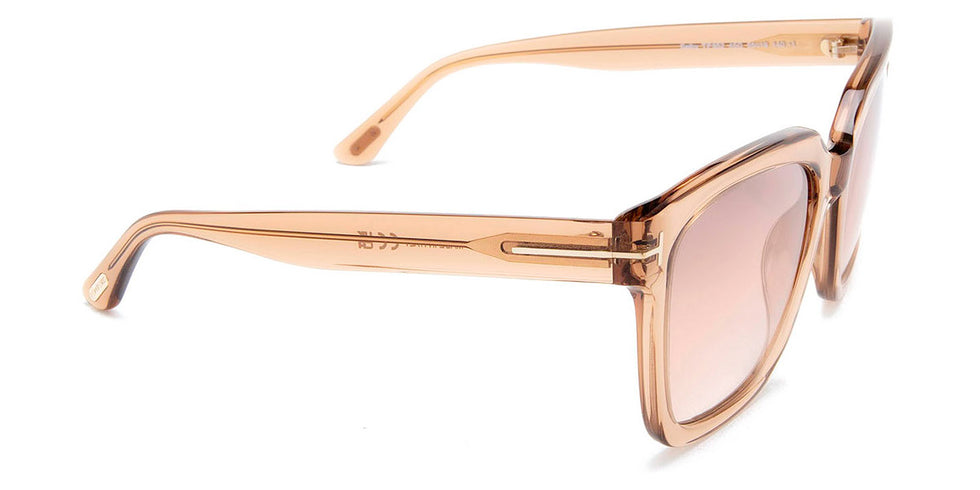Tom Ford® FT0952 Selby FT0952 Selby 45G 55 - 45G - Shiny Rose Champagne / Gradient Brown-To-Sand  Lenses W. Gold Flash Sunglasses