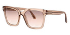 Tom Ford® FT0952 Selby FT0952 Selby 45G 55 - 45G - Shiny Rose Champagne / Gradient Brown-To-Sand  Lenses W. Gold Flash Sunglasses