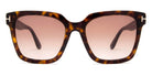 Tom Ford® FT0952 Selby FT0952 Selby 52F 55 - 52F - Shiny Classic Dark Havana / Gradient Brown Lenses Sunglasses