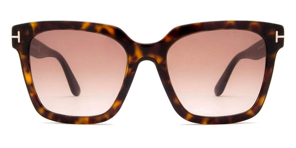 Tom Ford® FT0952 Selby FT0952 Selby 52F 55 - 52F - Shiny Classic Dark Havana / Gradient Brown Lenses Sunglasses