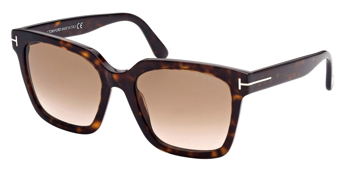 Tom Ford® FT0952 Selby FT0952 Selby 52F 55 - 52F - Shiny Classic Dark Havana / Gradient Brown Lenses Sunglasses