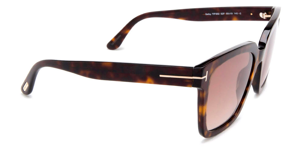 Tom Ford® FT0952 Selby FT0952 Selby 52F 55 - 52F - Shiny Classic Dark Havana / Gradient Brown Lenses Sunglasses
