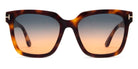 Tom Ford® FT0952 Selby FT0952 Selby 53P 55 - 53P - Shiny Medium Blonde Havana / Gradient Blue-To-Orange Lenses Sunglasses