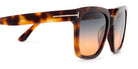 Tom Ford® FT0952 Selby FT0952 Selby 53P 55 - 53P - Shiny Medium Blonde Havana / Gradient Blue-To-Orange Lenses Sunglasses